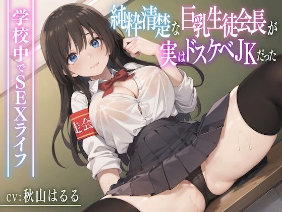 制服【純粋清楚な巨乳生徒会長が実はドスケベJKだった〜学校内でSEXライフ〜】