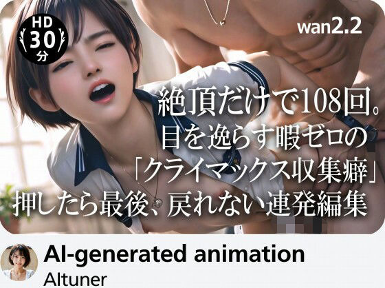 3DCG【【30分HD】 絶頂だけで108回。目を逸らす暇ゼロの「クライマックス収集癖」──押したら最後、戻れない連発編集】